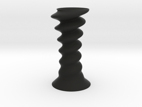 Helix vase in Black Natural TPE (SLS)