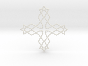 Cross in White Natural Versatile Plastic