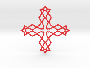 Cross in Red Smooth Versatile Plastic