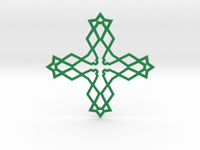 Cross in Green Smooth Versatile Plastic