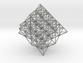 64 Tetrahedron Grid 5 inches in Gray PA12