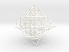 64 Tetrahedron Grid 5 inches in White Smooth Versatile Plastic