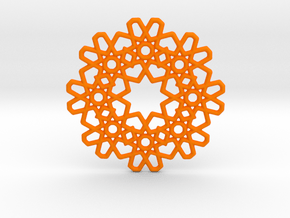 Pendant in Orange Smooth Versatile Plastic