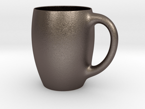 Simple Mug in Polished Bronzed-Silver Steel