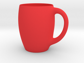 Simple Mug in Red Smooth Versatile Plastic