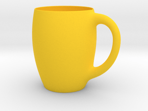 Simple Mug in Yellow Smooth Versatile Plastic