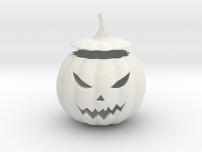 Halloween Pumpkin aka Jack-O-Lantern in White Natural Versatile Plastic