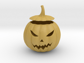 Halloween Pumpkin aka Jack-O-Lantern in Tan Fine Detail Plastic