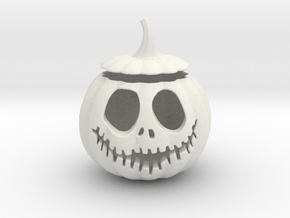 Halloween Pumpkin aka Jack-O-Lantern in White Natural Versatile Plastic