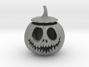 Halloween Pumpkin aka Jack-O-Lantern in Gray PA12 Glass Beads