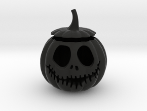 Halloween Pumpkin aka Jack-O-Lantern in Black Smooth PA12