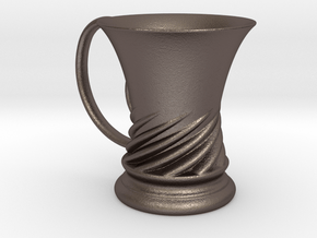 Mug in Polished Bronzed-Silver Steel