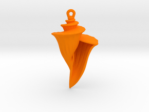 Shell Pendant in Orange Smooth Versatile Plastic
