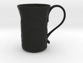 Leaves Mug in Black Smooth Versatile Plastic