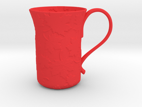 Leaves Mug in Red Smooth Versatile Plastic