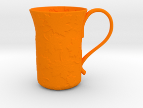 Leaves Mug in Orange Smooth Versatile Plastic