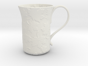 Leaves Mug in White Natural TPE (SLS)