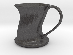 Mug in Dark Gray PA12 Glass Beads