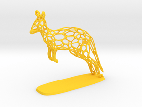 Voronoi Kangaroo in Yellow Smooth Versatile Plastic