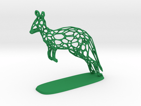 Voronoi Kangaroo in Green Smooth Versatile Plastic