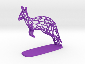 Voronoi Kangaroo in Purple Smooth Versatile Plastic