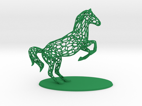 Voronoi Rearing Horse in Green Smooth Versatile Plastic