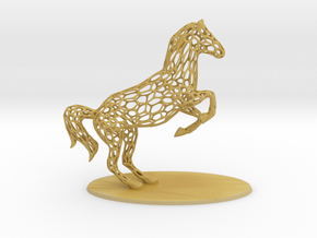 Voronoi Rearing Horse in Tan Fine Detail Plastic