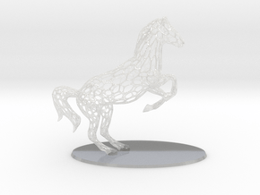 Voronoi Rearing Horse in Clear Ultra Fine Detail Plastic