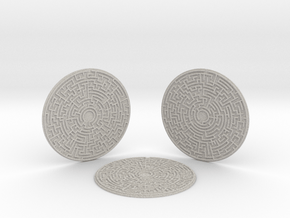3 Maze Coasters in Standard High Definition Full Color