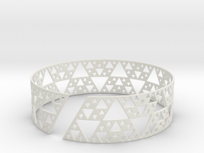 Sierpinski Bracelet in White Natural Versatile Plastic