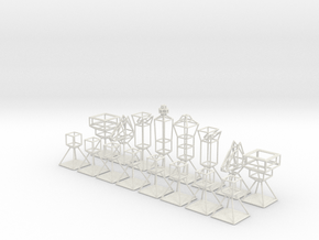 Minimal Wire Chess Set in White Natural TPE (SLS)