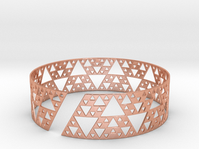 Sierpinski Bracelet in Polished Copper