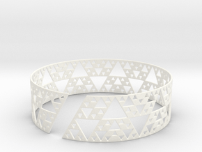 Sierpinski Bracelet in White Smooth Versatile Plastic