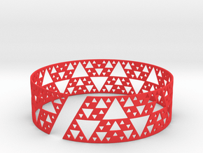 Sierpinski Bracelet in Red Smooth Versatile Plastic