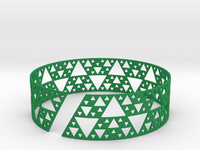 Sierpinski Bracelet in Green Smooth Versatile Plastic