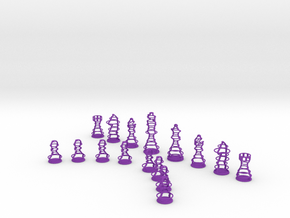 Rings Chess Set in Purple Smooth Versatile Plastic