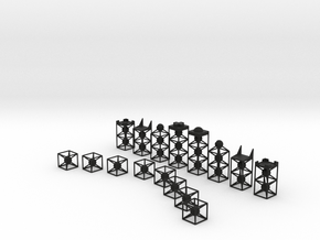 Minimal 751 Chess Set in Black Smooth Versatile Plastic