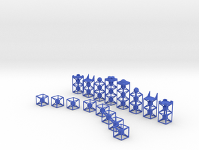 Minimal 751 Chess Set in Blue Smooth Versatile Plastic