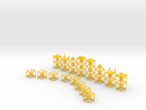 Minimal 751 Chess Set in Yellow Smooth Versatile Plastic