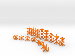 Minimal 751 Chess Set in Orange Smooth Versatile Plastic