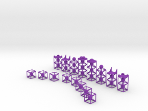 Minimal 751 Chess Set in Purple Smooth Versatile Plastic
