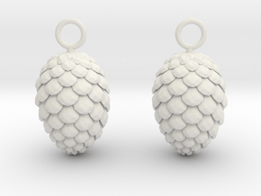 Pinecone Earrings in Accura Xtreme 200