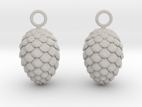 Pinecone Earrings in Standard High Definition Full Color