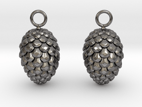 Pinecone Earrings in Processed Stainless Steel 17-4PH (BJT)