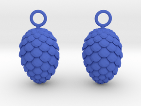 Pinecone Earrings in Blue Smooth Versatile Plastic