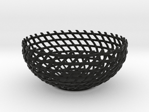 Basket Bowl in Black Smooth Versatile Plastic