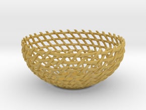 Basket Bowl in Tan Fine Detail Plastic