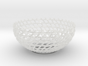 Basket Bowl in Clear Ultra Fine Detail Plastic