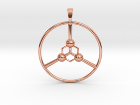 Peace Pendant in Polished Copper
