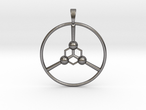Peace Pendant in Processed Stainless Steel 17-4PH (BJT)